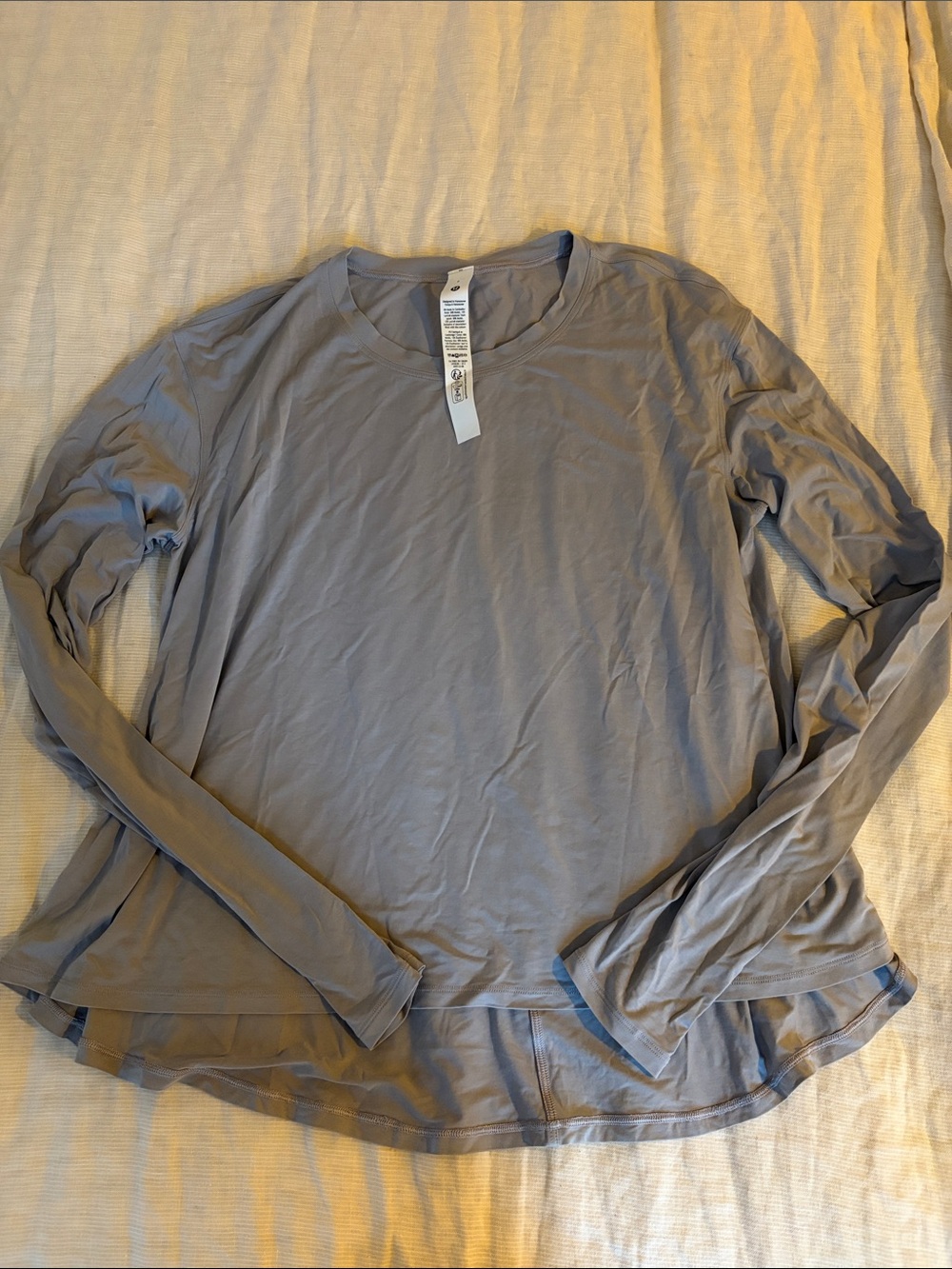 lululemon athletica Long Sleeve Crewneck Top - Light Gray